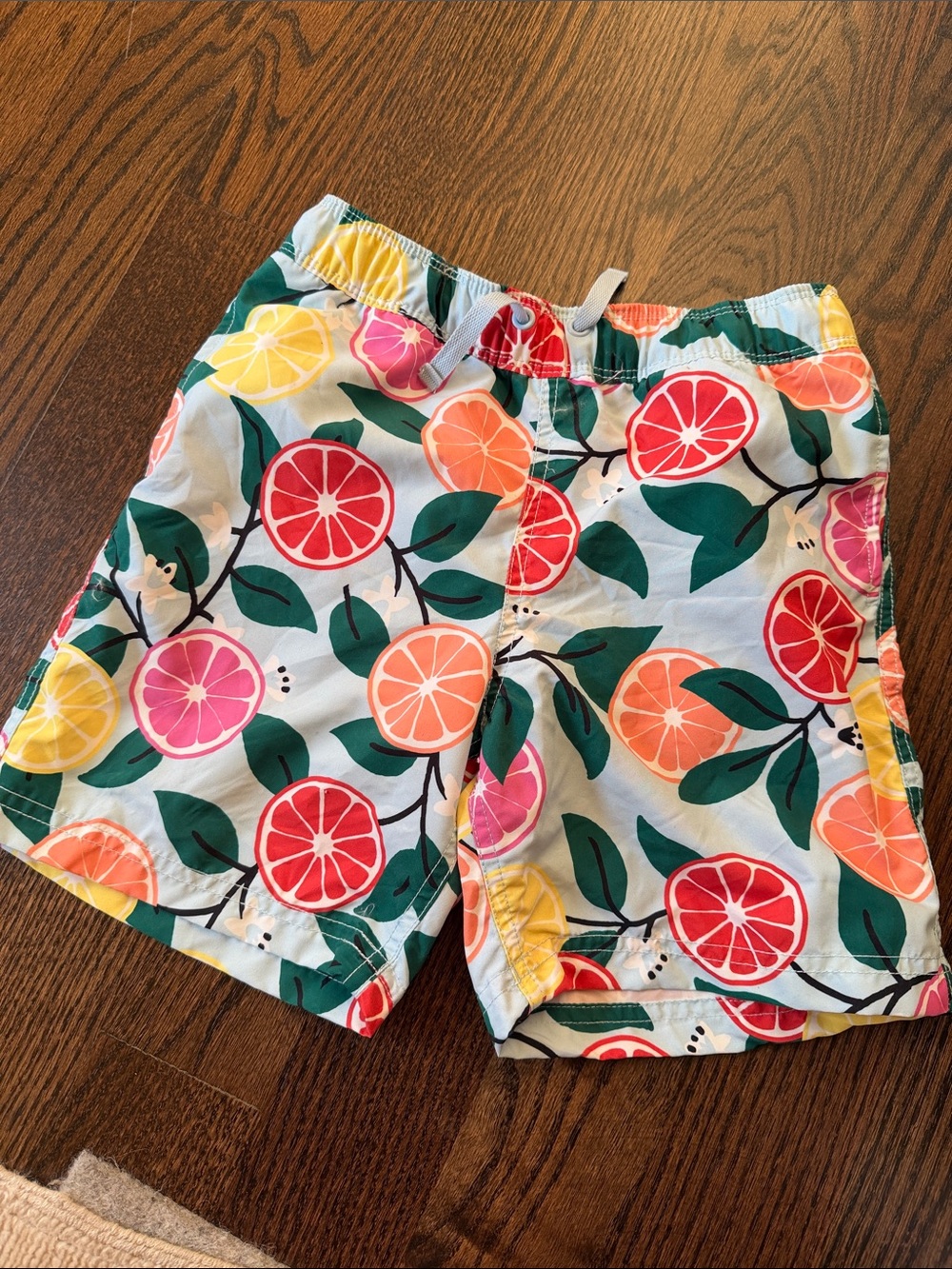 Hanna Andersson Citrus Print Swim Trunks- Red, Orange, Pink, Yellow, Green